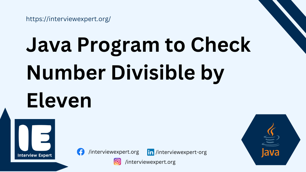 Java Program to Check Number Divisible by Eleven