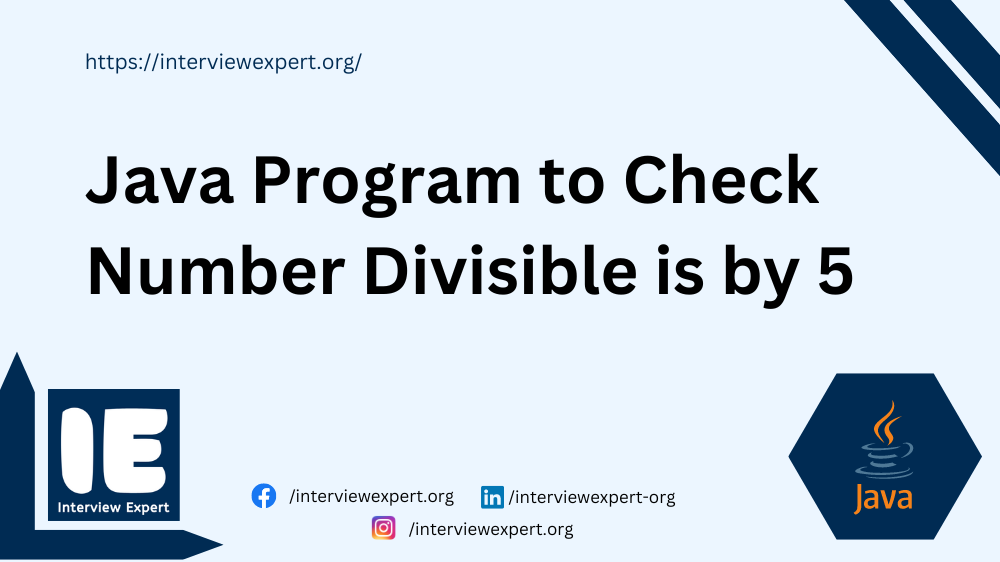 Java Program to Check Number Divisible is by 5