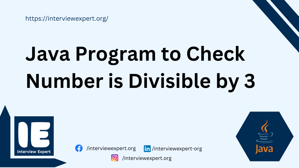 Java Program to Check Number is Divisible by 3