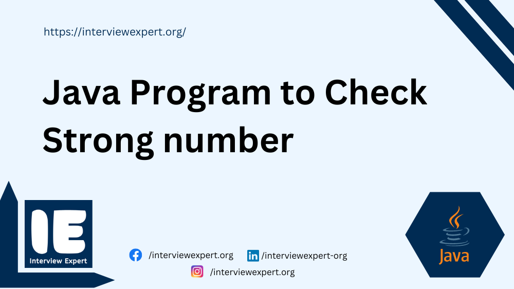 Java Program to Check Strong number