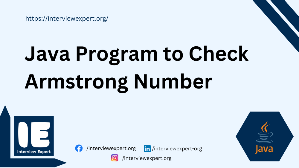 Java Program to Check Armstrong Number